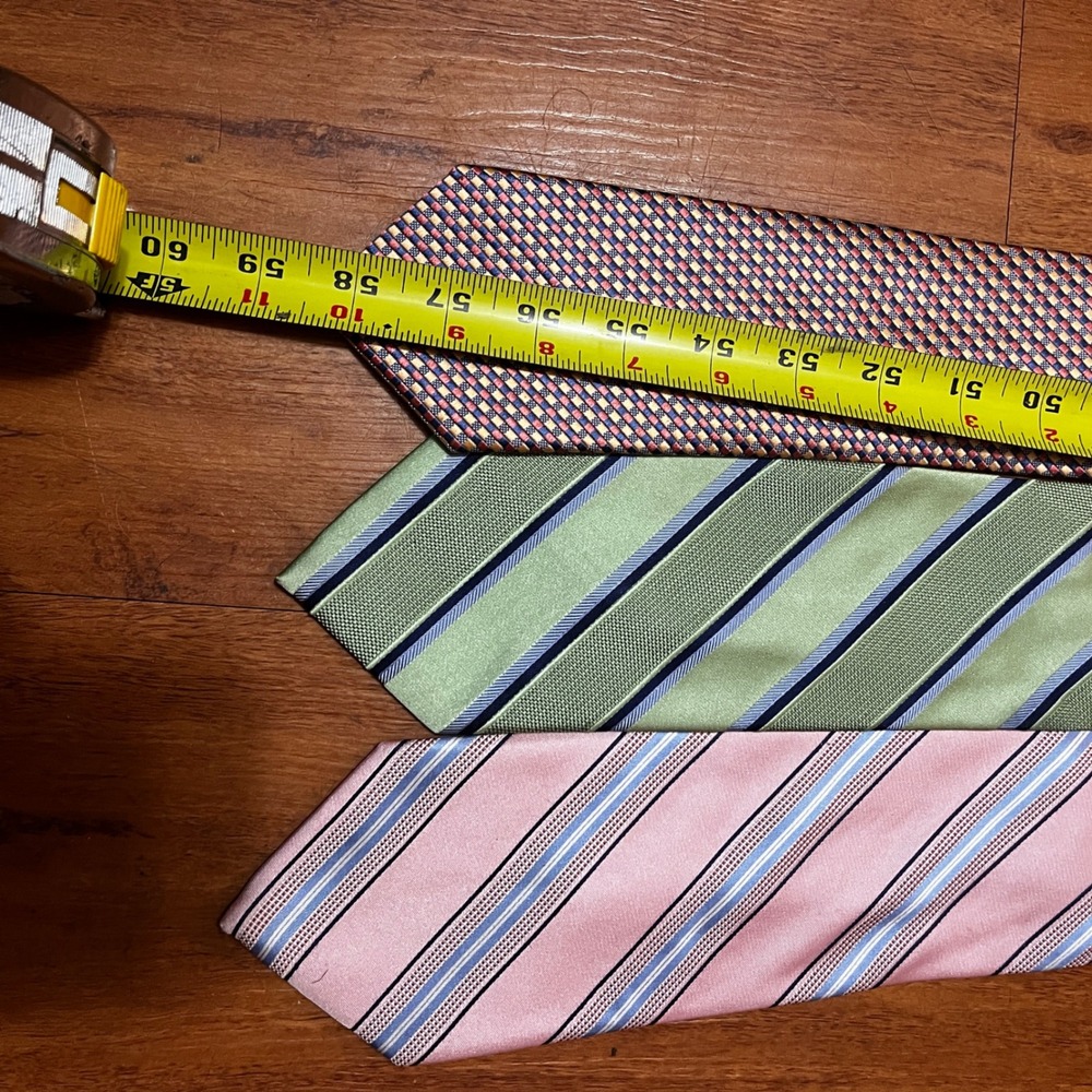 Michael Kors Necktie Mens OS Multicolor Silk Blend Bundle Striped Geometric Tie - Picture 15 of 16